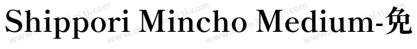 Shippori Mincho Medium字体转换